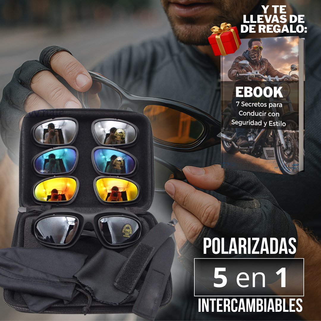 SHIELD VISION™ - Gafas Polarizadas Intercambiables de Alto Rendimiento + 🎁Ebook de Regalo